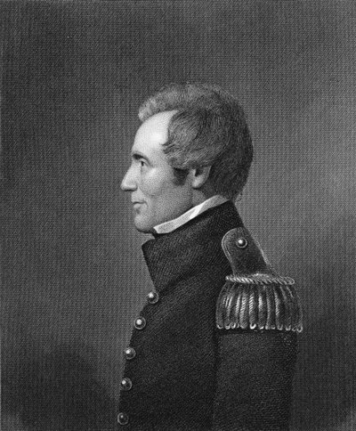 Generaal-majoor Edmund Pendleton Gaines gegraveerd door James Barton Longacre door John Wesley Jarvis